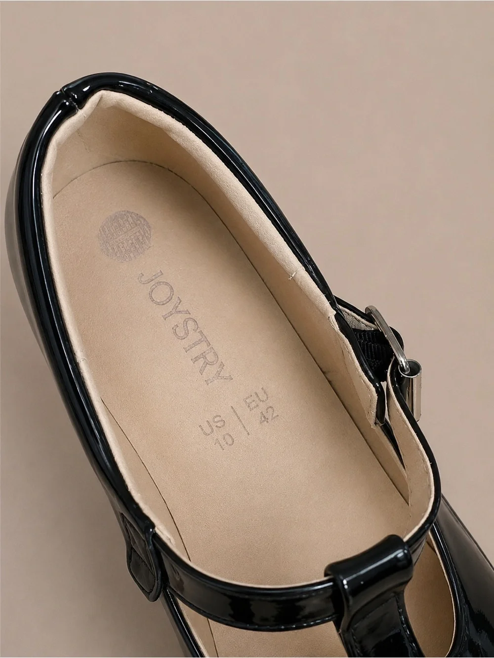 JOYSTRY Black Patent Mary Jane Lug Sole Shoes Size 10 / EU 42
